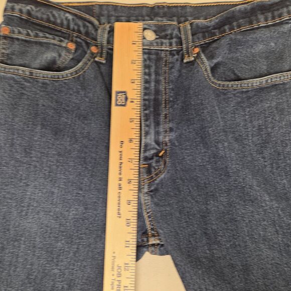 Levis 505 Jeans Mens 34x30 Regular Fit Straight Leg Blue Western Country Cowboy - Picture 7 of 13